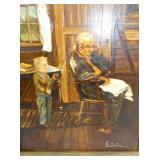 VIEW 2 CLOSEUP OIL ON BOARD 