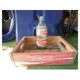 WOODEN COKE CRATE, 67.6 OZ BOTTLE