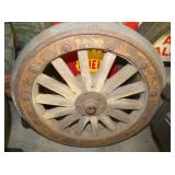WOODEN SPOKE NUMATIC WHEEL