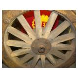 VIEW 2 CLOSEUP (2) WOODEN NUMATIC WHEELS