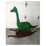 VIEW 3 SIDE 2 WOODEN ROCKING DINO