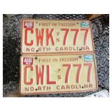 MATCHING SET LIC. TAGS 1975