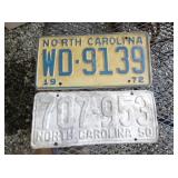NC 1972/1950 TAGS