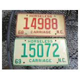CARRIAGE NC TAGS 1968/69