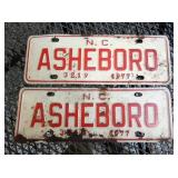 ASHEBORO 1977 CITY TAGS