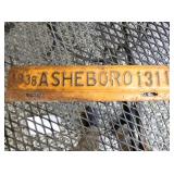 1938 ASHEBORO CITY TAG