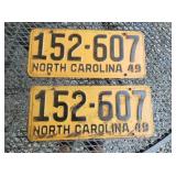 SET NC LIC. TAGS 1949