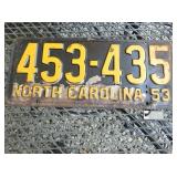 1953 TAG W/ MATCHING DMV