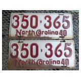 MATCHING SET NC 1940 TAGS