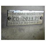 CLOSEUP CROSLEY SERIAL #