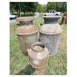 VARIOUS MILK CANS/CREAM CANS