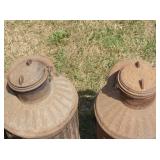 VARIOUS EARLY STATION CANS W/ ORIG. LIDS