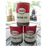 ESSO MOTOR OIL CANS