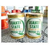 QUAKER STATE MOTOR OIL CANS