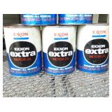 EXXON EXTRA MOTOR OIL CANS
