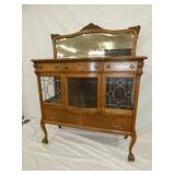 ORNATE OAK SIDEBOARD 
