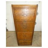 OAK 4 DRAWER FILE CABINET