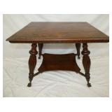 OAK CENTER TABLE W/ CLAW FEET