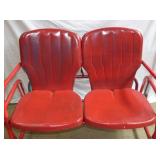 VIEW 2 CLOSEUP WROUGHT IRON GLIDER