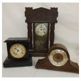 VARIOUS EARLY MANTEL CLOCK