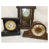 VIEW 2 CLOSEUP EARLY MANTEL CLOCKS