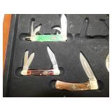 COLLECTION AMERICAN TRADE KNIVES W/ CASE
