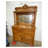 OAK BUFFET W/ CARVINGS