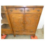 VIEW 3 OAK PRESSED CARVED SIDE BY SIDE