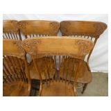 VIEW 2 CLOSEUP 6 MATCHING OAK CHAIRS