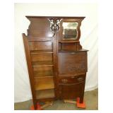 OAK SIDE BY SIDE W/ BEVELED MIRROR