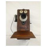 KELLOGGS OAK WALL TELEPHONE