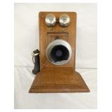 WESTERN ELE. OAK WALL PHONE