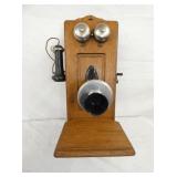 EARLY OAK WALL PHONE