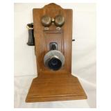 EARLY OAK WALL PHONE