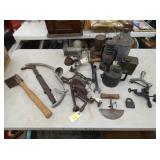 EARLY TOOLS,LANTERNS, GRINDERS