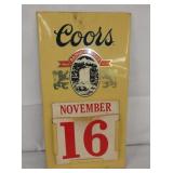 17IN COORS CALENDER