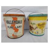 VALLEYDALE LARD, PEANUT TIN