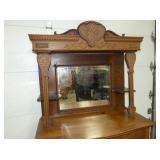 VIEW 2 CLOSEUP BEVELED MIRROR,CARVINGS