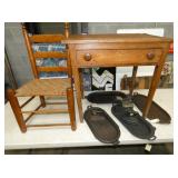 PIRM. TABLE, CHAIR, CAST IRON