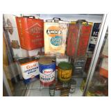 VARIOUS OILS CANS