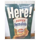 27X44 OLD STOCK AMOCO HERE ADV.