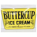 NOS BUTTERCUP ICE CREAM SIGN DS