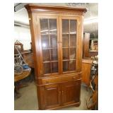 43X88 WALNUT CORNER CUPBOARD
