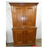 18TH CENTURY 2PC. PINE STEPBACK