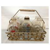 MILK CARRIER W/ BOTTLES