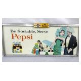 29X13 PEPSI CARDBOARD W/ ORIG. FRAME