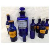 EARLY BLUE COBALT STORE JARS