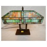 6X14 LEADED GLASS PARLOR LAMP