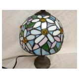 VIEW 2 CLOSEUP STAINED GLASS PARLOR LAMP