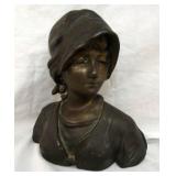8X7 BRONZE LADY BUST